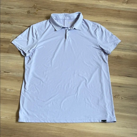 Barbell Apparel Mens L Performance Stretch Polo Shirt Short Sleeves Lavender - Picture 2 of 9